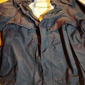 Waterproof navy jacket men's Medium, Mint Condition